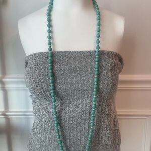 Vintage Turquoise Heavy Beaded Necklace